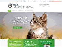 Tablet Screenshot of grovevetclinic.com